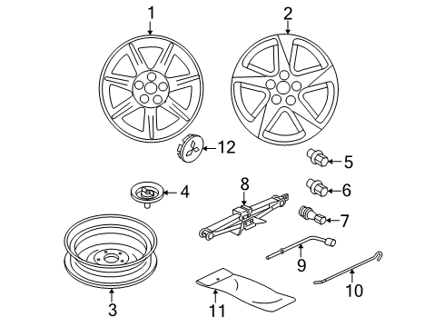 2010 Mitsubishi Eclipse Lock Nut Diagram for 4250B792