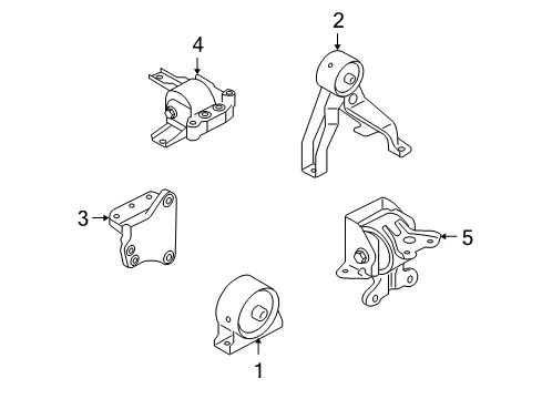 2008 Mitsubishi Outlander Engine & Trans Mounting