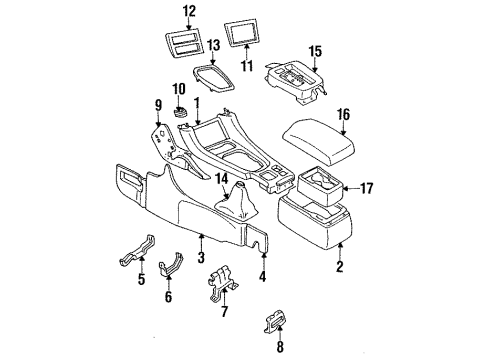 1999 Mitsubishi 3000GT Center Console