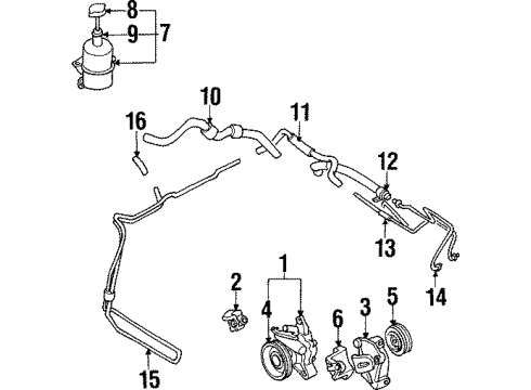 2000 Mitsubishi Diamante P/S Pump & Hoses Diagram 2