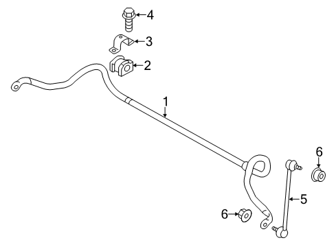 2020 Mitsubishi Outlander Sport Stabilizer Bar & Components Diagram 2