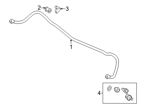 2004 Mitsubishi Eclipse Stabilizer Bar & Components Diagram 4