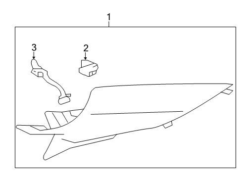 2010 Mitsubishi Lancer Interior Trim - Quarter Panels Diagram 2