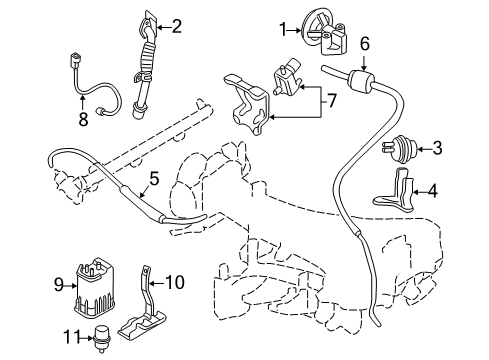 2004 Mitsubishi Montero Sport Oxygen Sensor Diagram for MN158919