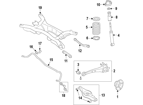 2012 Mitsubishi Outlander Lower Control Arm - Rear