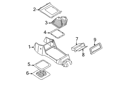 1998 Mitsubishi Montero Sport Center Console