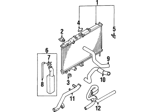 1997 Mitsubishi Mirage Inlet Pipe Diagram for MD319012