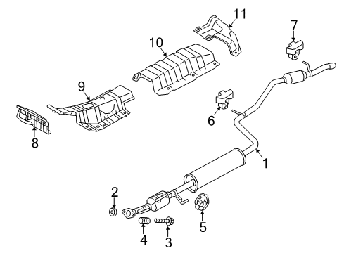 2017 Mitsubishi Mirage Exhaust Components