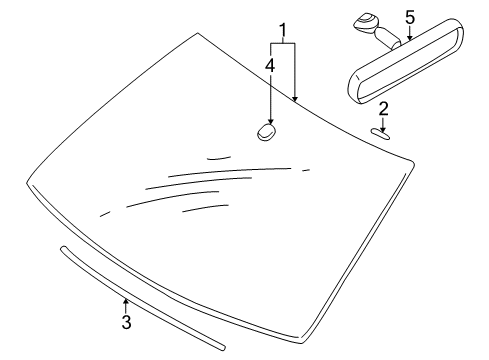 2011 Mitsubishi Galant Glass - Windshield