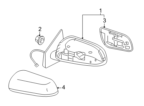 2012 Mitsubishi Lancer Outside Mirrors