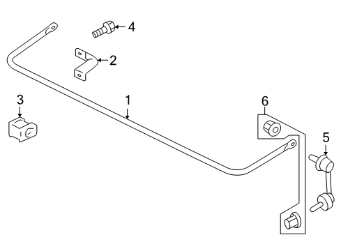 2017 Mitsubishi Lancer Stabilizer Bar & Components Diagram 5