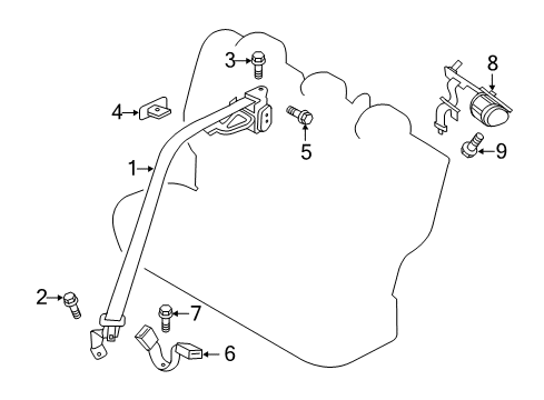 2020 Mitsubishi Outlander Sport Second Row Seat Belts