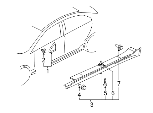 2017 Mitsubishi Lancer Exterior Trim - Pillars