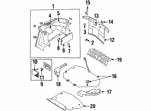 1997 Mitsubishi Eclipse Interior Trim - Rear Body
