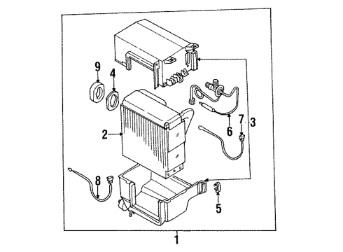 1996 Mitsubishi Eclipse HVAC Case Diagram 3