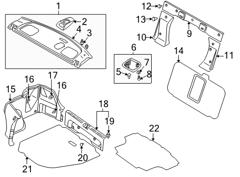 2007 Mitsubishi Lancer Interior Trim - Rear Body