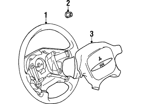 2002 Mitsubishi Mirage Steering Wheel & Trim