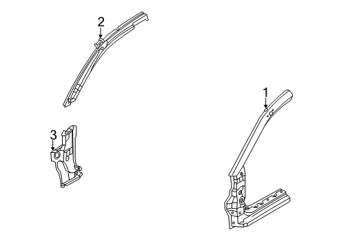 2005 Mitsubishi Outlander Hinge Pillar