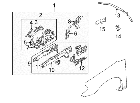 2004 Mitsubishi Eclipse Structural Components & Rails