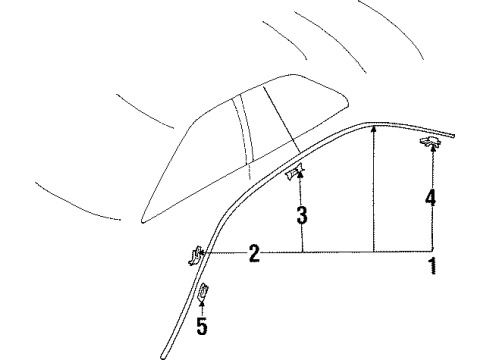 2000 Mitsubishi Mirage Exterior Trim - Roof