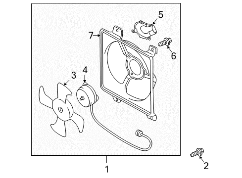 2012 Mitsubishi Eclipse A/C Condenser Fan