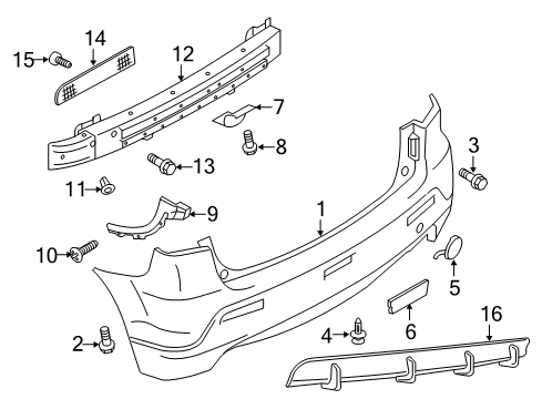 2012 Mitsubishi Outlander Sport Bumper & Components - Rear