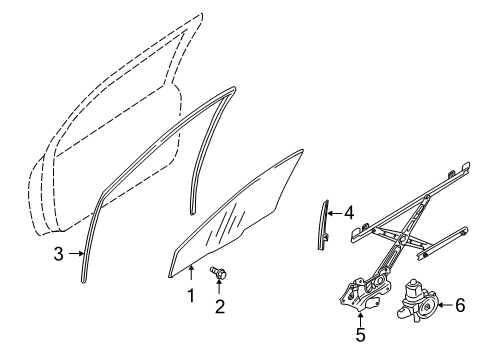 2008 Mitsubishi Lancer Front Door Diagram 2