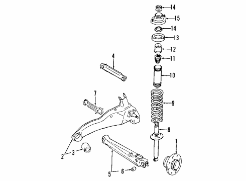 1996 Mitsubishi Mirage Lower Control Arm - Rear