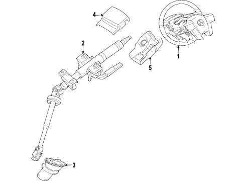 2012 Mitsubishi Eclipse Steering Column