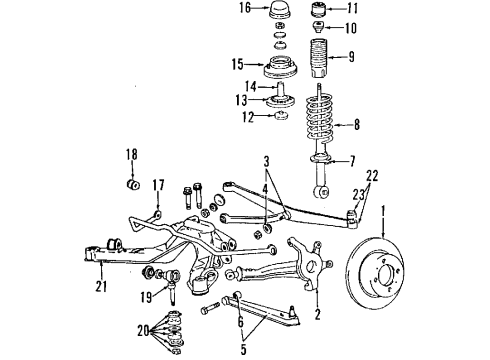 1991 Mitsubishi Galant Lower Control Arm - Rear