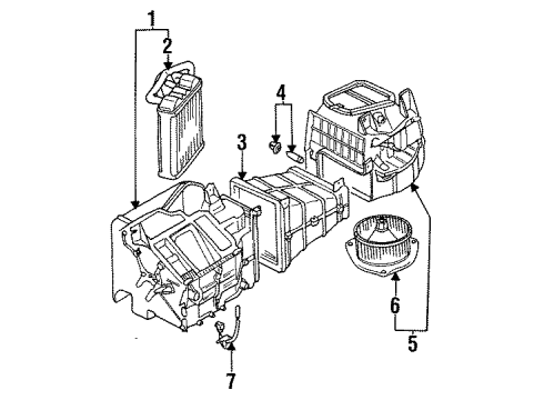 1996 Mitsubishi Mirage Blower Motor & Fan