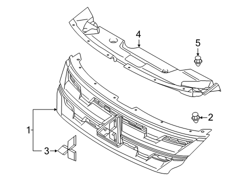2020 Mitsubishi Outlander Sport Grille & Components