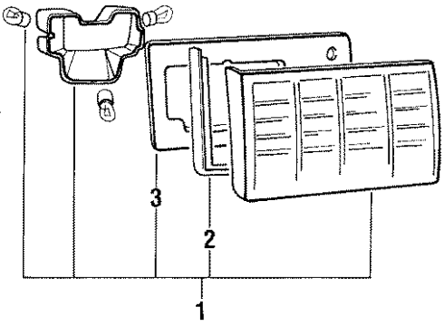 1990 Mitsubishi Sigma Tail Lamps Diagram 2