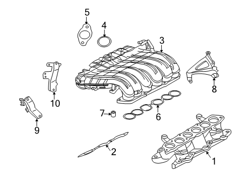 2011 Mitsubishi Endeavor Intake Manifold