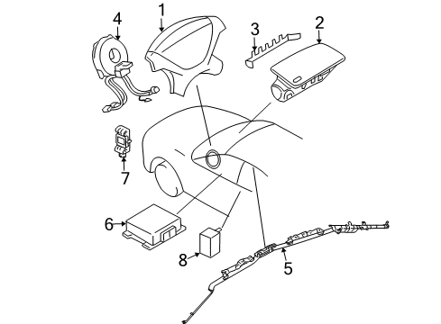 2011 Mitsubishi Galant Air Bag Components