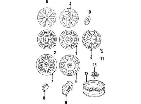1998 Mitsubishi Galant Wheels & Trim