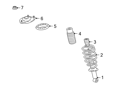 2011 Mitsubishi Endeavor Struts & Components Diagram 2