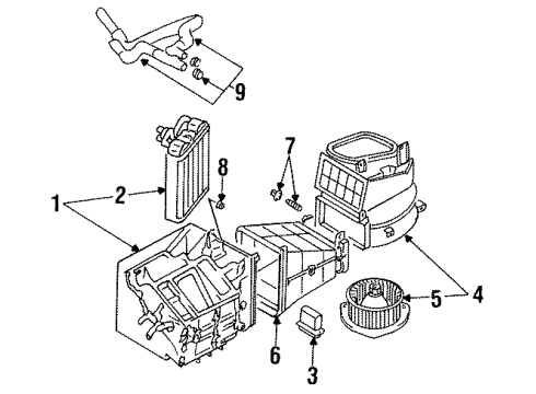 1998 Mitsubishi Galant Blower Motor & Fan
