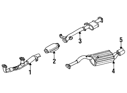 1997 Mitsubishi 3000GT Exhaust System Diagram 2