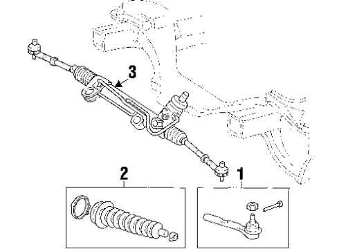 2007 Mitsubishi Raider Steering Gear & Linkage Diagram 2