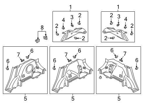 2022 Mitsubishi Eclipse Cross Interior Trim - Quarter Panels
