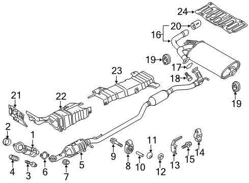 2014 Mitsubishi Outlander Sport Front Pipe Diagram for 1570C677