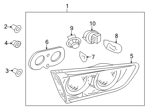 2012 Mitsubishi Lancer Combination Lamps Diagram 6