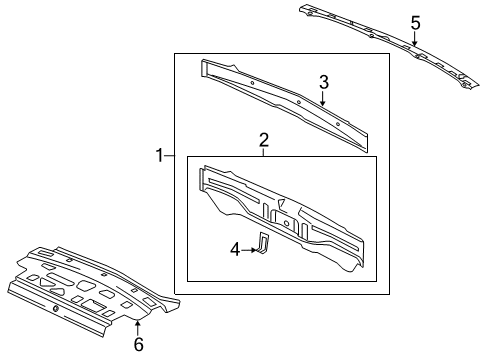 2014 Mitsubishi Lancer Rear Body Diagram 3