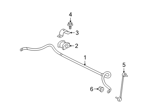 2017 Mitsubishi Lancer Stabilizer Bar & Components Diagram 3