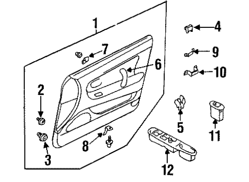 1998 Mitsubishi Galant Interior Trim - Front Door