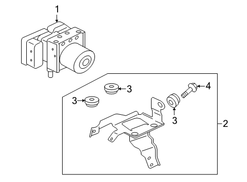 2012 Mitsubishi Lancer ABS Components