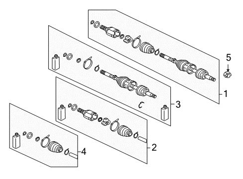2011 Mitsubishi Lancer Drive Axles - Front Diagram 2