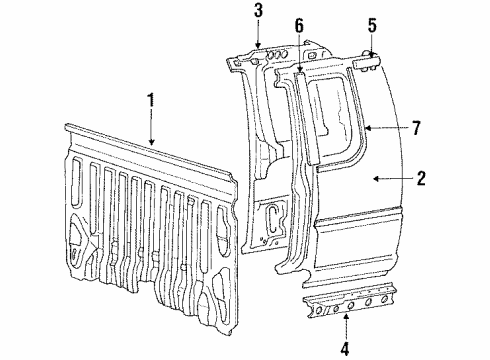 1989 Mitsubishi Mighty Max Rear Body Panel