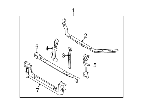 2005 Mitsubishi Outlander Radiator Support
